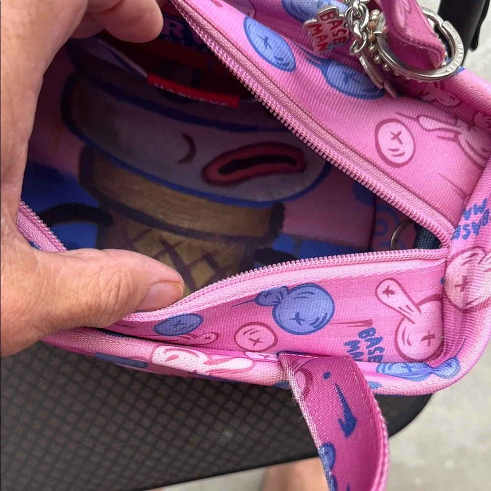 Harveys Pink and Blue Tote Bag with Geometric Design - Picture 6 of 7